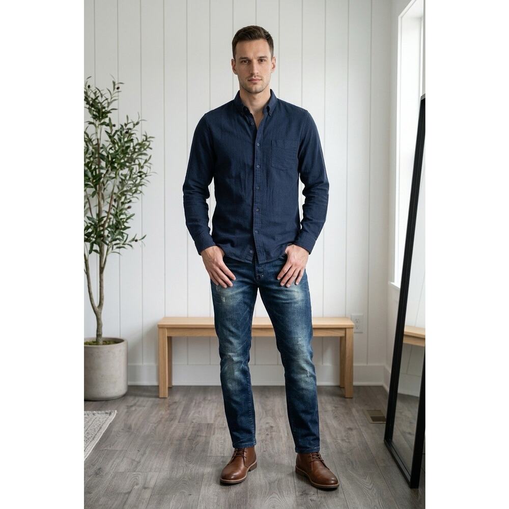 PRPS Jeans Bruised Never Broken Indigo Distressed Button Fly (Fits 34x27)